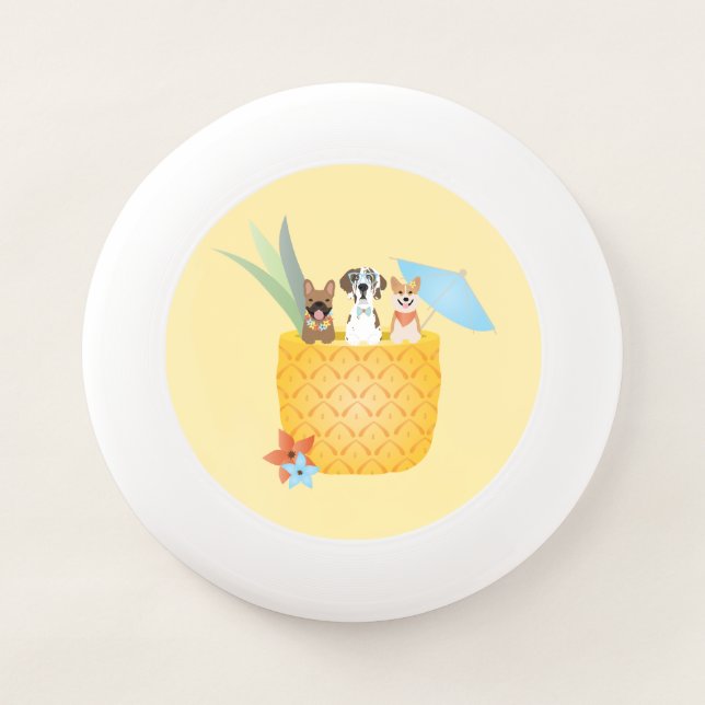 Pina Colada Pineapple Dogs  Wham-O Frisbee (Front)