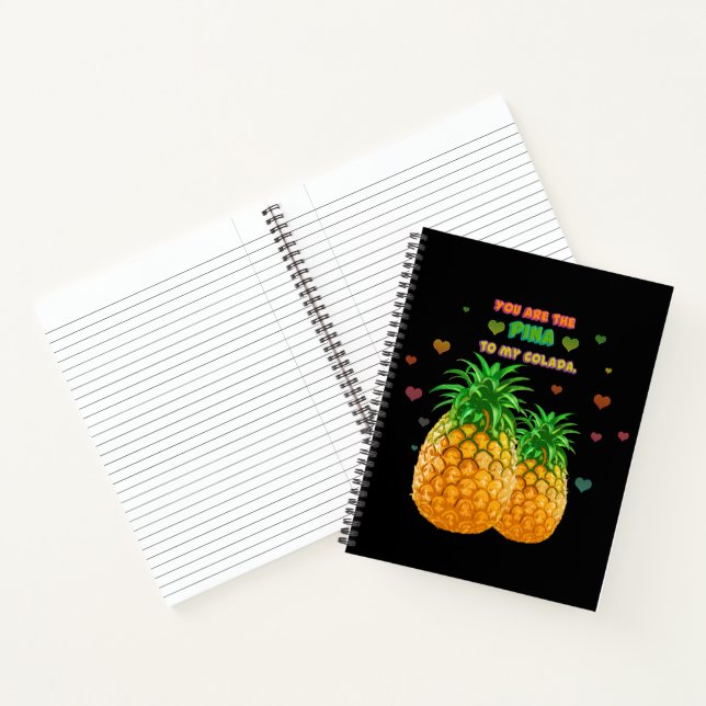 Pina Colada Pineapple Notebook (Inside)