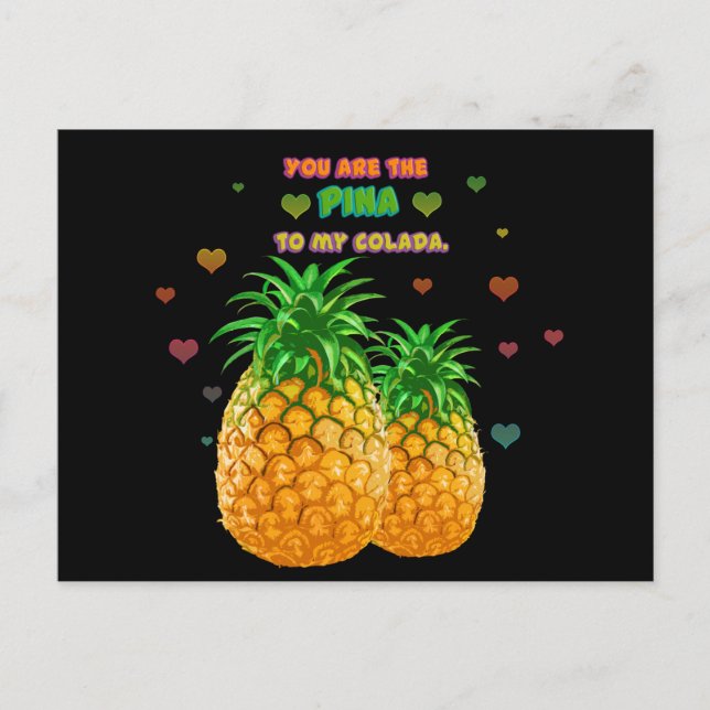 Pina Colada Pineapple Postcard (Front)