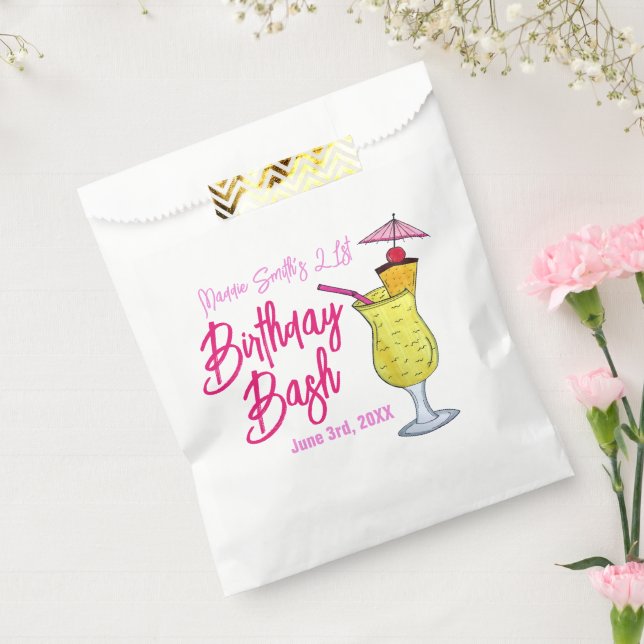 Piña Colada Puerto Rican Pineapple Cocktail Party Favor Bag (Sealed)