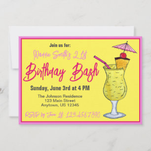 Piña Colada Puerto Rican Pineapple Cocktail Party Invitation