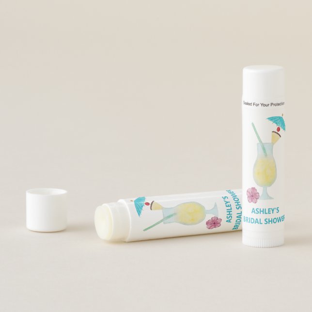Piña Colada Tropical Wedding Bridal Shower Lip Balm (In Situ)