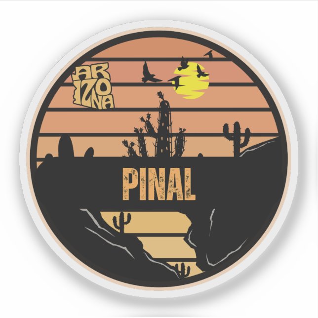 Pinal, Arizona Sticker (Front)