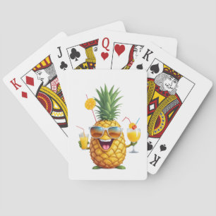 Pinapple Fun Cheerful Vacation Tropical Drink Joy Poker Cards