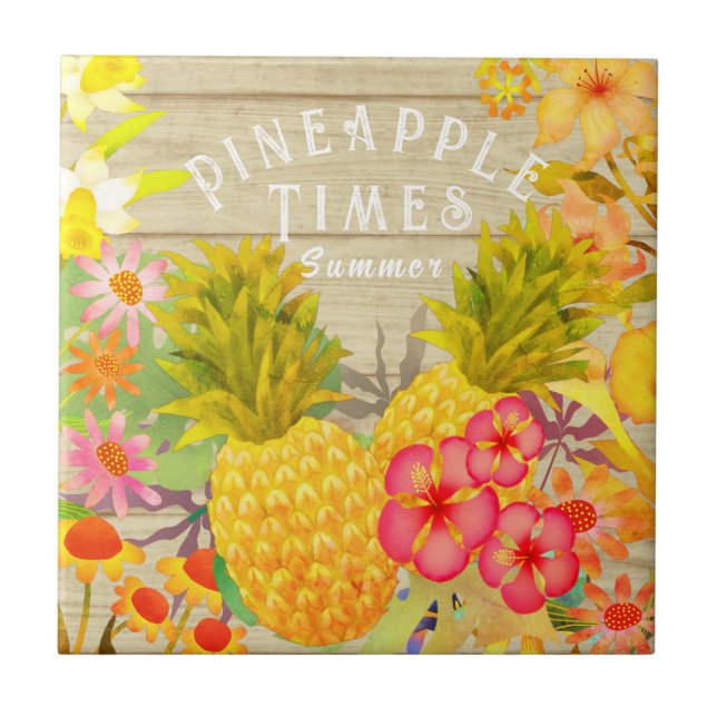 Pinapple  Pine  Ceramic Tile (Front)