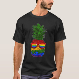 Pinapple Rainbow Sunglasses LGBQ Hawaiian Gay Prid T-Shirt