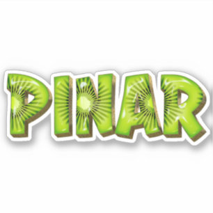 Pinar Name Kiwi Design Decal Sticker