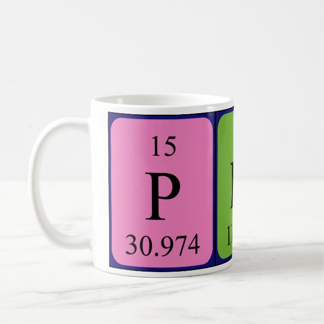 Pinar periodic table name mug (Left)