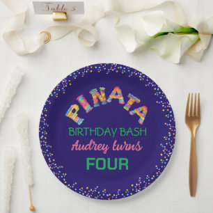 Pinata Birthday Bash Paper Plates