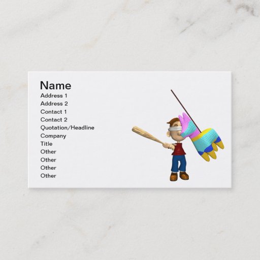 Customizable Pinata Business Card Templates
