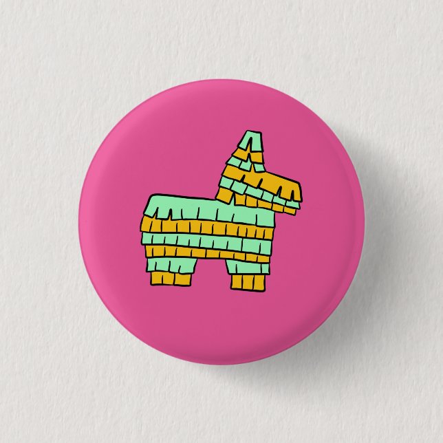 Piñata Button - Pink (Front)