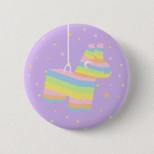 Pinata Party Favor Purple Button