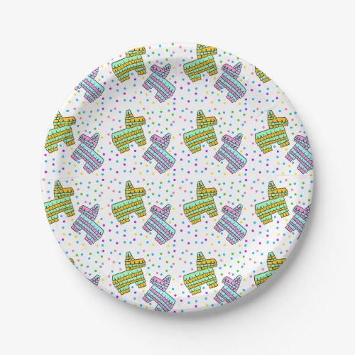 Piatas and Confetti Paper Plates