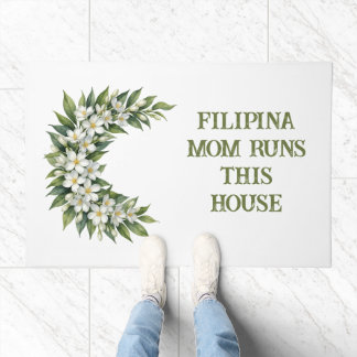 Pinay Mama Gift Filipina Mom Runs This House Doormat