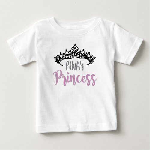 Pinay Princess with Tiara Baby T_Shirt