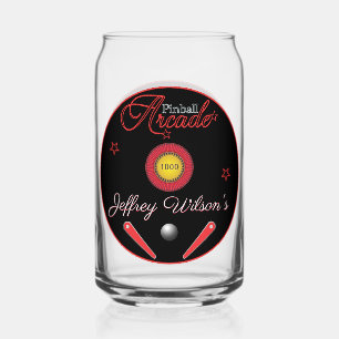 Pinball Arcade Drinkware Beer Can Glass