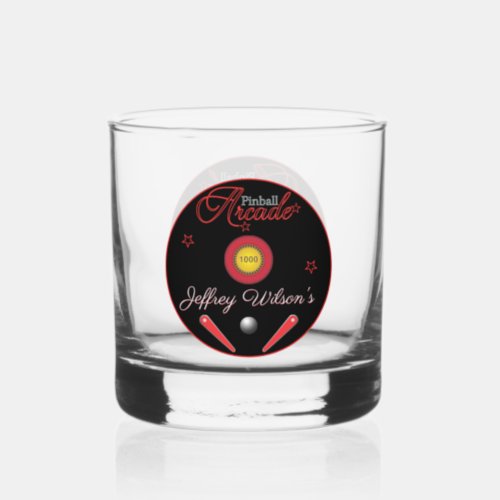 Pinball Arcade Drinkware Rocks Whiskey Glass