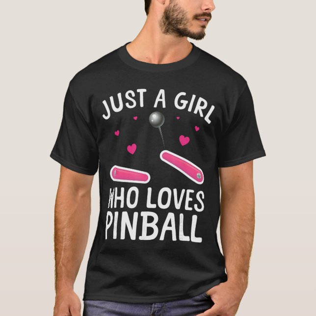 Pinball Art for Girls Women Pinball Machine Pinbal T-Shirt (Front)
