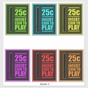 Pinball Coin Slot Sticker Pack