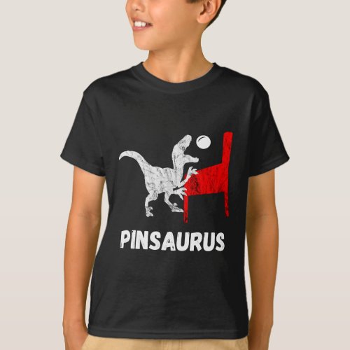 Pinball Dinosaur Arcade Game Dino Flipper Machine  T_Shirt