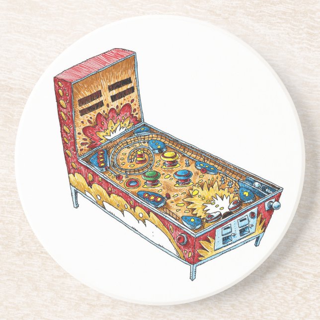 Pinball Drink Coaster (Front)
