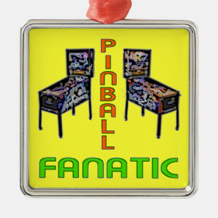 Pinball Fanatic Metal Ornament