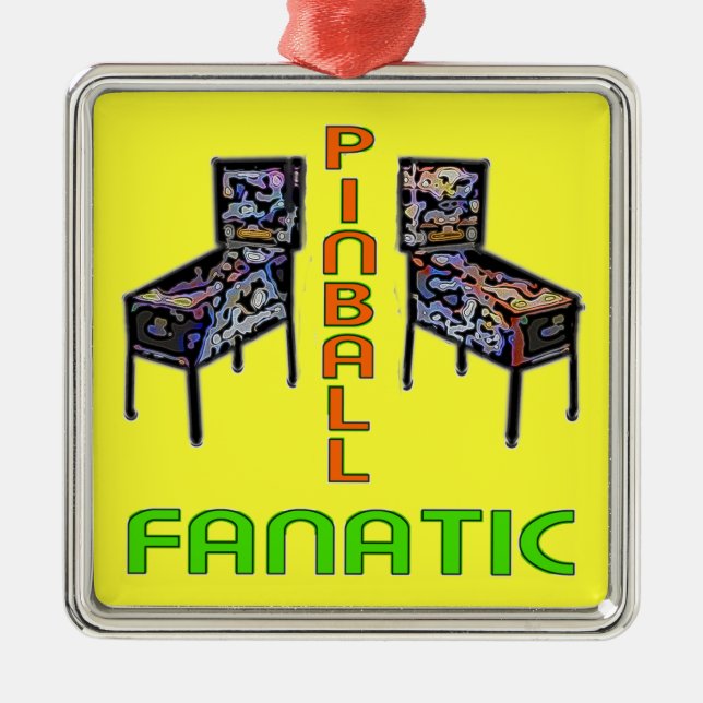 Pinball Fanatic Metal Ornament (Front)