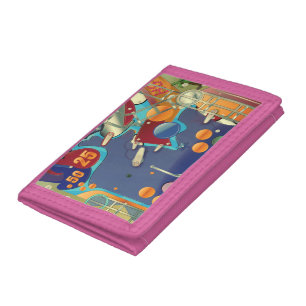 Pinball game tri-fold wallet