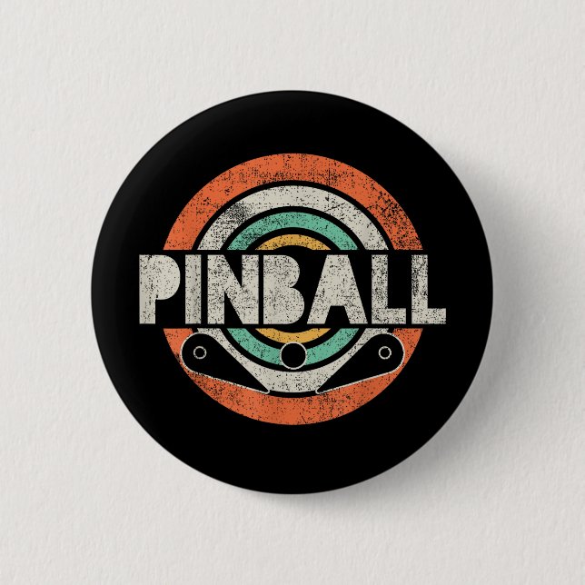 Pinball Game Vintage Button (Front)