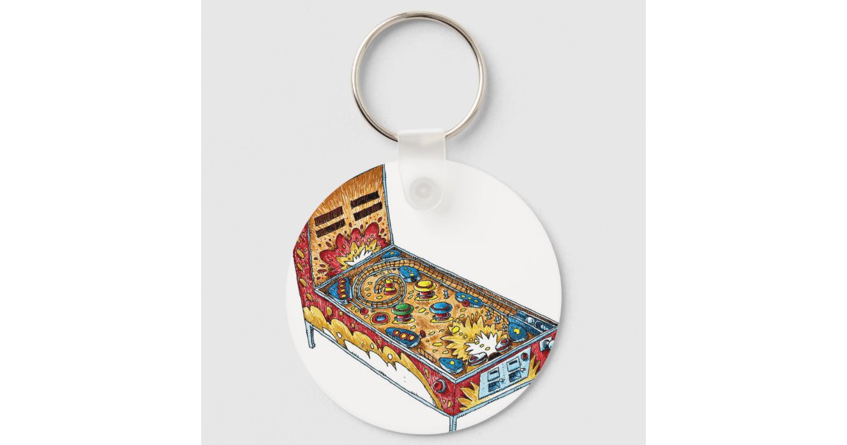 Pinball Keychain Zazzle