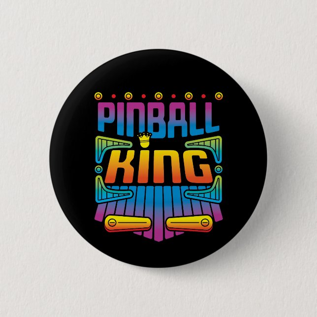 Pinball King Arcade Game Player Button (Front)