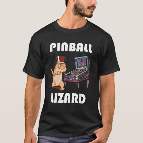 Pinball Lizard Flipping Machine Flipping Ball Arca T_Shirt