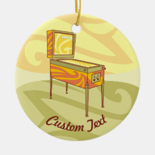 Pinball machine ceramic ornament