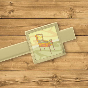 Pinball machine gold finish tie clip