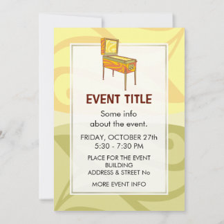 Pinball Machine Invitation