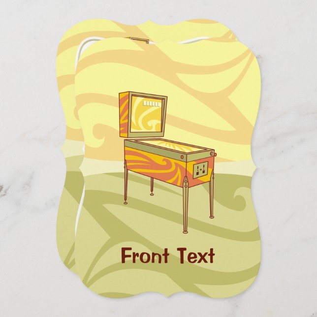 Pinball Machine Invitation (Front/Back)