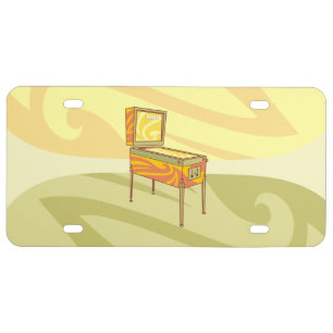 Pinball machine license plate