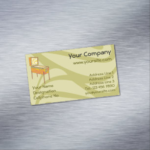 Pinball machine magnetic business card
