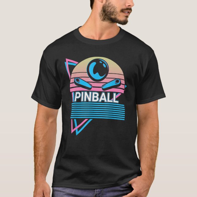 Pinball Machine Retro T-Shirt (Front)