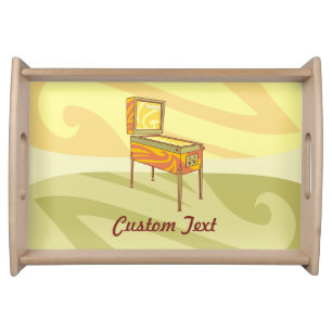 Pinball machine serving tray