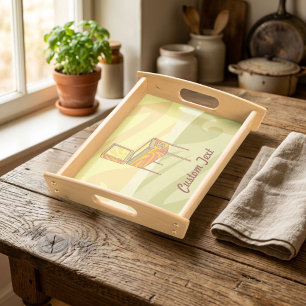 Pinball machine serving tray