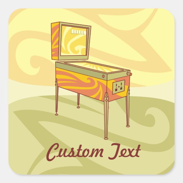 Pinball machine square sticker (Front)