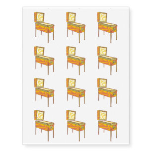 Pinball machine temporary tattoos