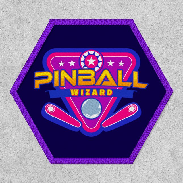 Pinball Machine Wizard Bumper Magic Fun Patch (Front)