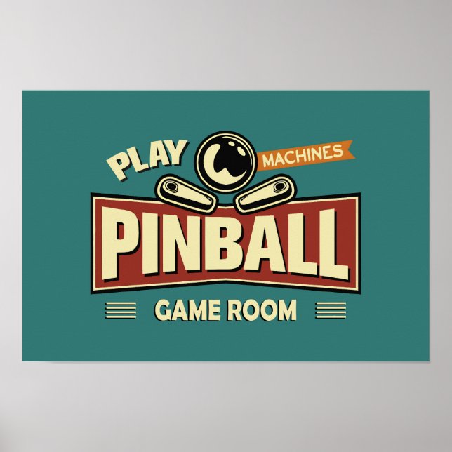 Pinball Machines Game Room Poster #17 (Front)