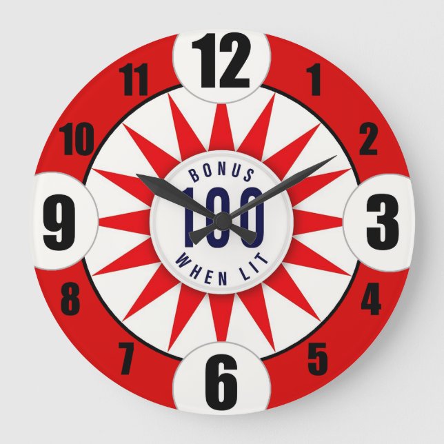 Pinball Player Acrylic Round Wall Clock #1 (Front)