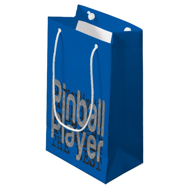 Pinball Player Extraordinaire Small Gift Bag (Front Angled)