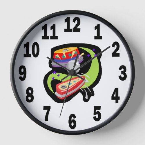 Pinball Player Wall Clock with Wood Frame 6