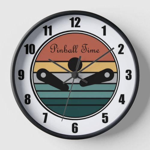 Pinball Player Wall Clock with Wood Frame 7