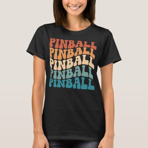 Pinball Retro Groovy Style T_Shirt